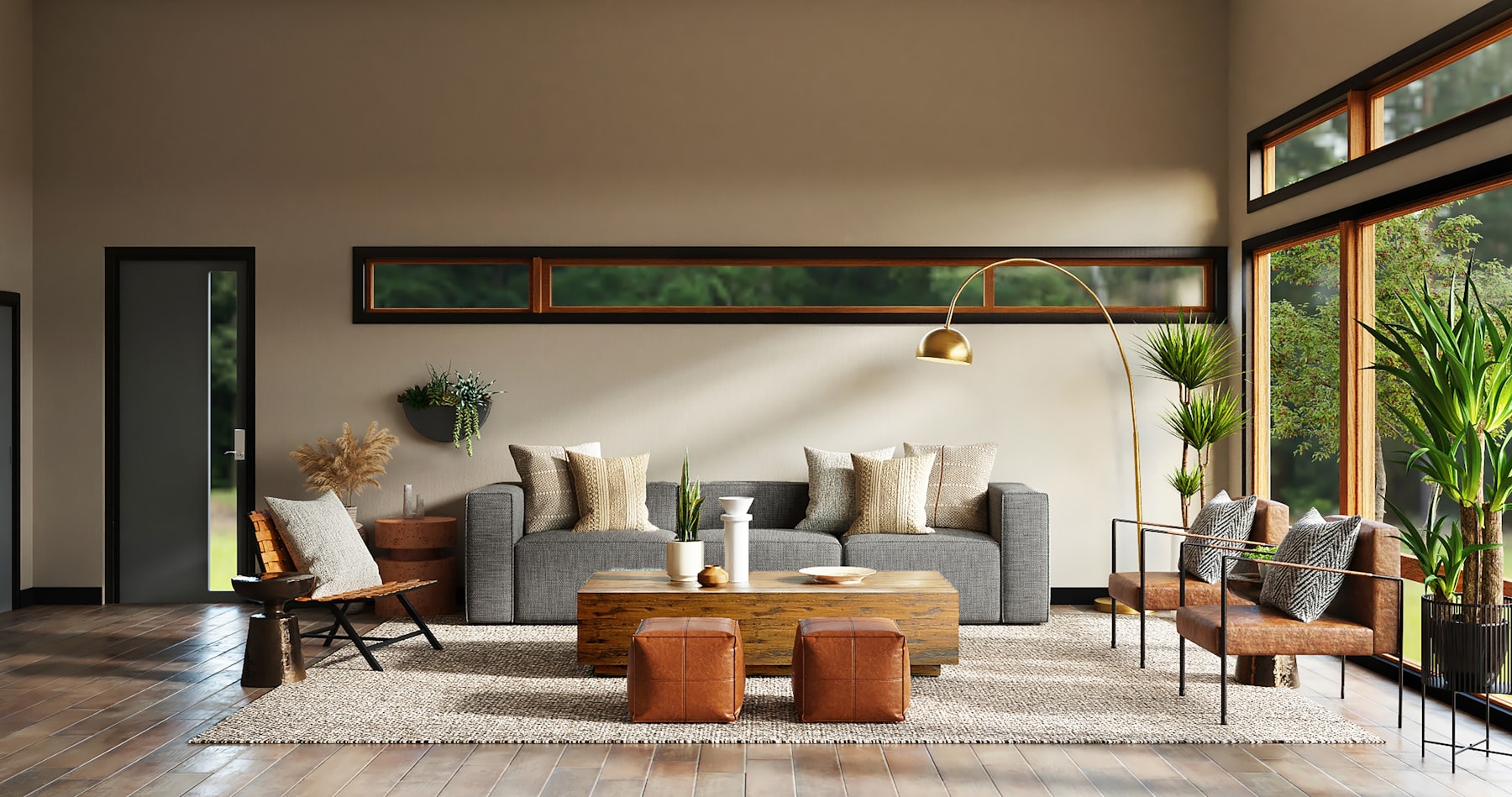 Modern stone living space